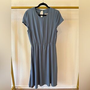 Women’s slate blue viscose sun dress, large naketano